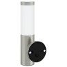 Applique Murale Extérieure Avec Détecteur 2 pcs Argent Acier Inoxydable IP44 