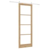 Ensemble de porte coulissante avec quincaillerie 83x232 cm Bois massif en pin 
