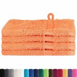 Gants de toilette 4 pcs Orange 15 x 21 cm Coton 