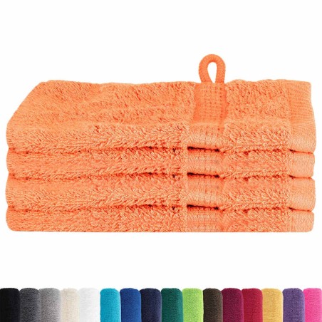 Gants de toilette 4 pcs Orange 15 x 21 cm Coton 