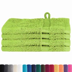 Gants de toilette 4 pcs Pomme verte 15 x 21 cm Coton 