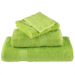 Gants de toilette 4 pcs Pomme verte 15 x 21 cm Coton 