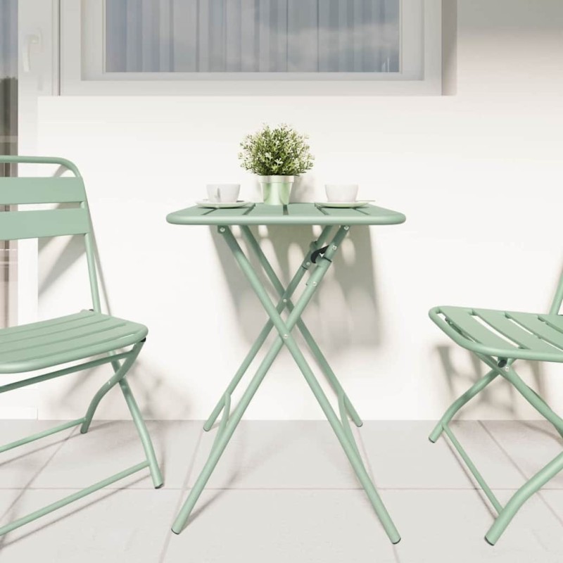 Table de jardin pliable mint légère , 55x55x73 cm en acier. 