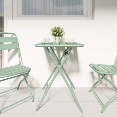 Table de jardin pliable mint légère , 55x55x73 cm en acier. 