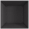 Foyer en acier carré noir 60x60x30 cm 