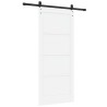 Porte Coulissante avec Ensemble de Quincaillerie Blanc 86x198,5 cm en Bois de Pin Massif 