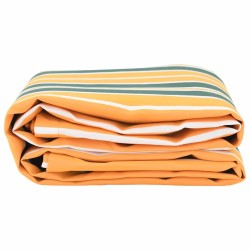 Tissu de remplacement pour auvent vert et jaune 10x1,6 m 