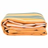 Tissu de remplacement pour auvent vert et jaune 10x1,6 m 