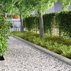 Bordure de jardin 4 pcs Argent 450 x 15 cm Acier galvanisé 