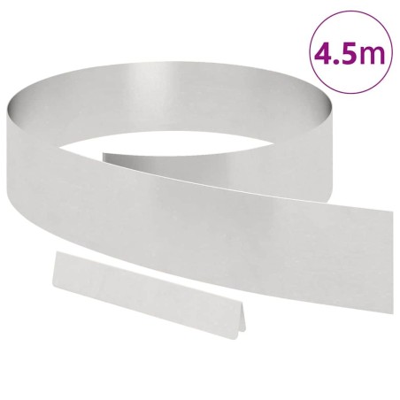 Bordure de jardin Argent 450 x 15 cm Acier inoxydable 