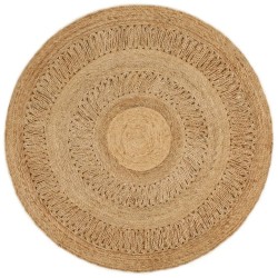 Tapis Jute tressé à la main 120 cm Rond 