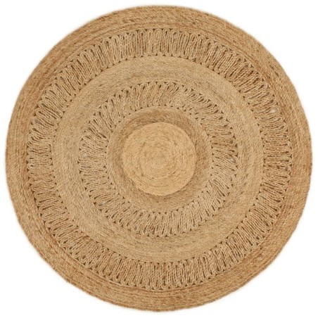 Tapis Jute tressé à la main 120 cm Rond 