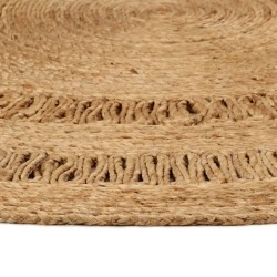 Tapis Jute tressé à la main 120 cm Rond 