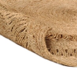 Tapis Jute tressé à la main 120 cm Rond 