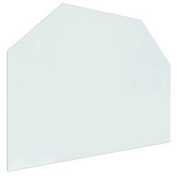 Plaque de verre pour cheminée hexagonale 80x60 cm 