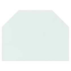 Plaque de verre pour cheminée hexagonale 80x60 cm 