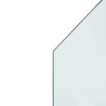 Plaque de verre pour cheminée hexagonale 80x60 cm 
