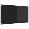 Crédence de cuisine noire 110x60x0,6 cm en verre trempé 
