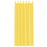 Rideaux en voile avec passe-tringles 2 pcs jaune 
