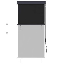 Store roulant d'extérieur 80 x 250 cm Anthracite 