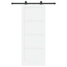 Porte Coulissante avec Ensemble Quincaillerie 'ORKDAL'Bois Massif Blanc 