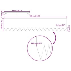 Bordures de pelouse 10 pcs 100x0,5x20 cm Acier galvanisé 