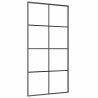 Porte coulissante kit de quincaillerie noir 102,5x205 cm 