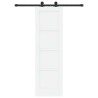 Porte coulissante avec kit quincaillerie 'ORKDAL'en bois massif de pin blanc 