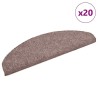 Tapis d'escalier auto-adhésifs 20 pièces 65 x 21 x 4 cm Crème Demi-rond Grand 