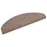 Tapis d'escalier auto-adhésifs 20 pièces 65 x 21 x 4 cm Crème Demi-rond Grand 