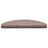 Tapis d'escalier auto-adhésifs 20 pièces 65 x 21 x 4 cm Crème Demi-rond Grand 