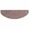 Tapis d'escalier auto-adhésifs 20 pièces 65 x 21 x 4 cm Crème Demi-rond Grand 