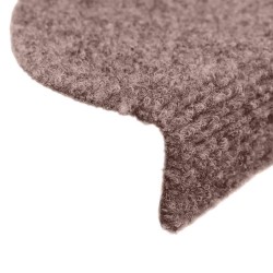 Tapis d'escalier auto-adhésifs 20 pièces 65 x 21 x 4 cm Crème Demi-rond Grand 
