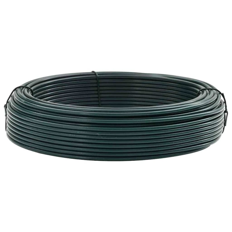 Fil de clôture Vert 80 m Acier recouvert de PVC 