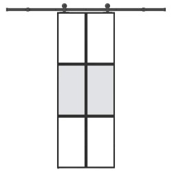 Porte coulissante kit de quincaillerie trempé verre aluminium 