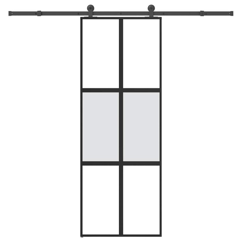 Porte coulissante kit de quincaillerie trempé verre aluminium 