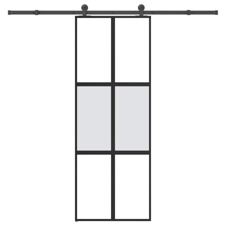 Porte coulissante kit de quincaillerie trempé verre aluminium 