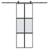 Porte coulissante kit de quincaillerie trempé verre aluminium 