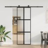 Porte coulissante kit de quincaillerie trempé verre aluminium 