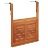 Table suspendue de balcon 64,5x44x80 cm Bois d'acacia massif 