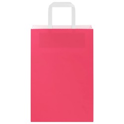 Sacs en papier 250 pcs avec poignées rose 21x11x31 cm 