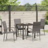 Ensemble de salle à manger pour jardin 5 pcs Gris 4 places 