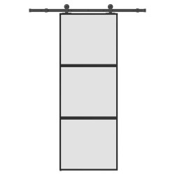 Porte coulissante kit de quincaillerie trempé verre aluminium 