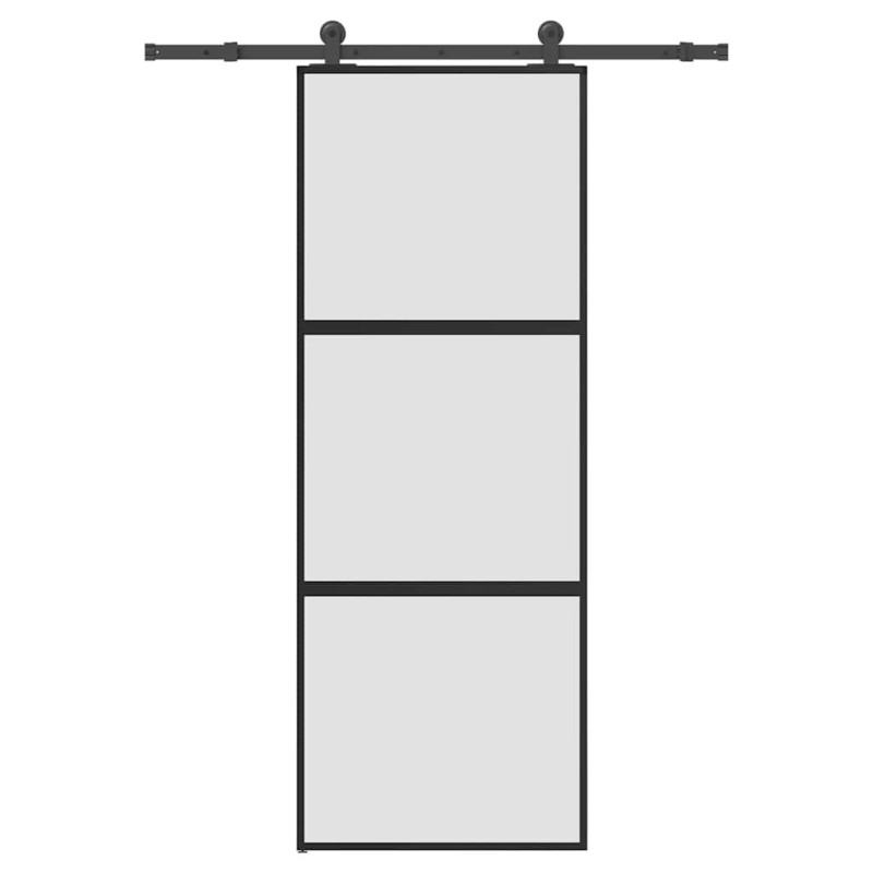 Porte coulissante kit de quincaillerie trempé verre aluminium 