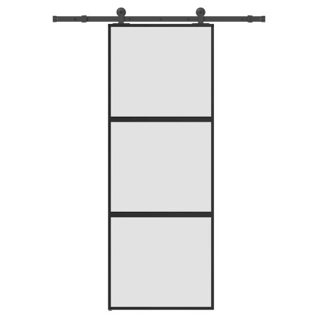 Porte coulissante kit de quincaillerie trempé verre aluminium 