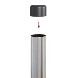 Poteaux de clôture 2 pcs Argent 90 cm Acier galvanisé 