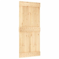 Porte coulissante et kit de quincaillerie 90x210 cm pin massif 