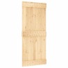 Porte coulissante et kit de quincaillerie 90x210 cm pin massif 