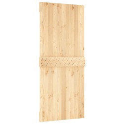 Porte coulissante et kit de quincaillerie 90x210 cm pin massif 