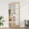 Porte coulissante avec kit quincaillerie 78x232 cm Bois massif en pin 